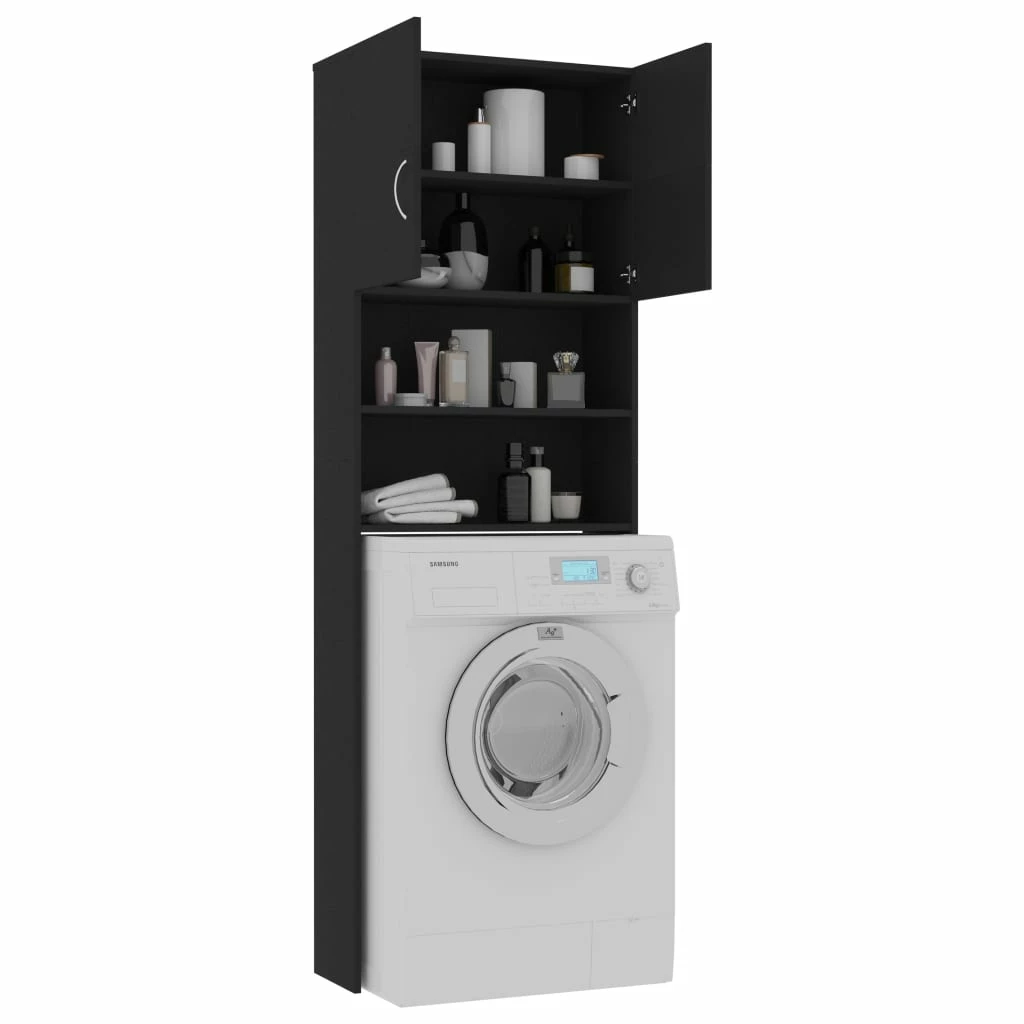 Best reviews of 𧨠Washing Machine Cabinet Black 64x25.5x190 cm Chipboard π 6 Best reviews of 𧨠Washing Machine Cabinet Black 64x25.5x190 cm Chipboard π - Image 4