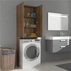 Best Pirce π Washing Machine Cabinet Brown Oak 64x25.5x190 cm βοΈ 10 Best Pirce π Washing Machine Cabinet Brown Oak 64x25.5x190 cm βοΈ -Appliances Sales Store Washing Machine Cabinet Brown Oak 64x25 5x190 cm 502802 2