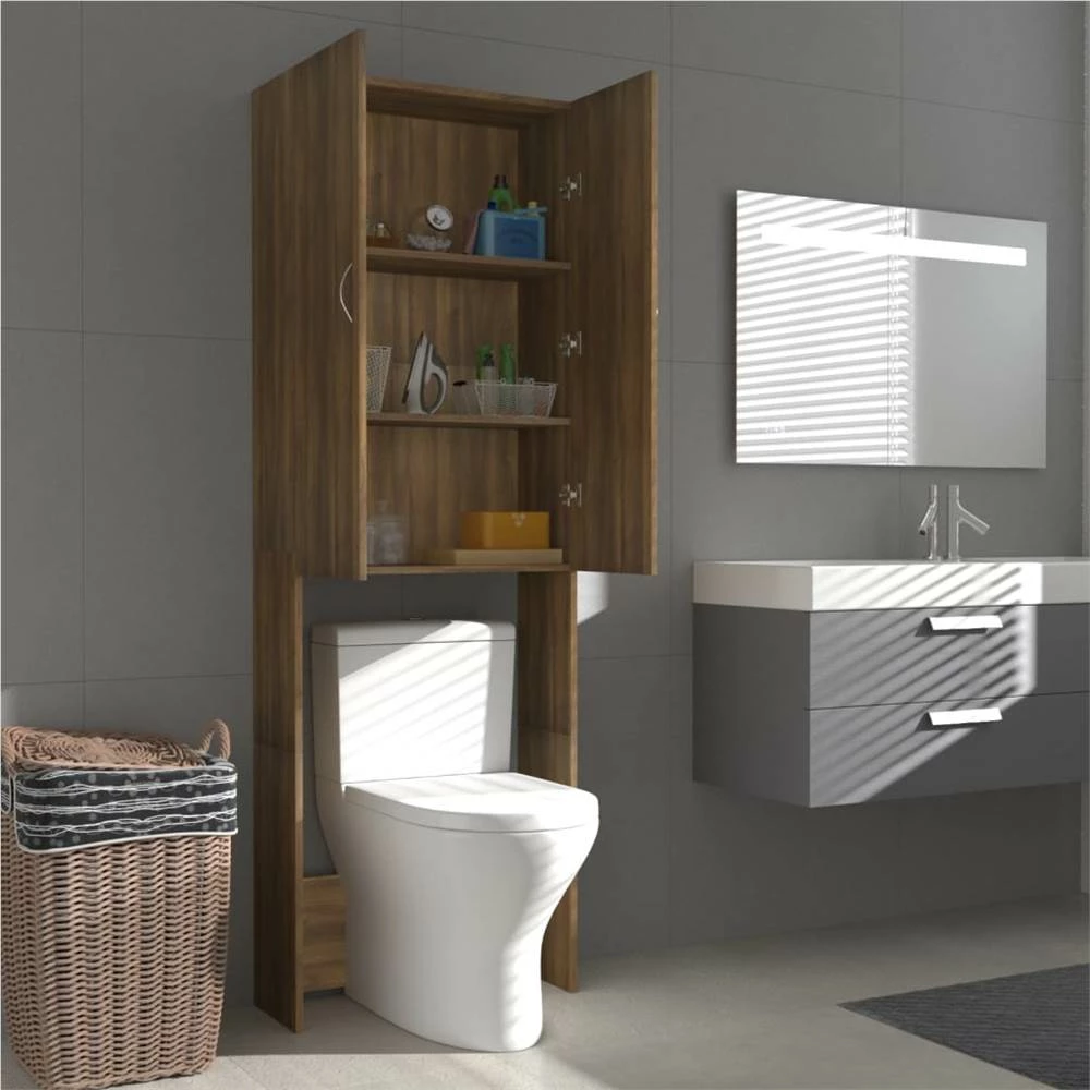 Best Pirce π Washing Machine Cabinet Brown Oak 64x25.5x190 cm βοΈ 6 Best Pirce π Washing Machine Cabinet Brown Oak 64x25.5x190 cm βοΈ - Image 4