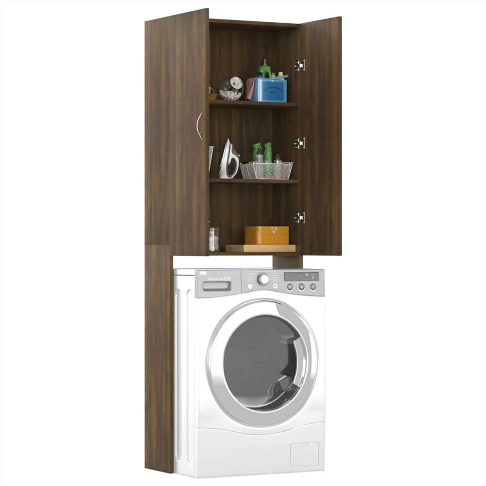 Best Pirce π Washing Machine Cabinet Brown Oak 64x25.5x190 cm βοΈ 7 Best Pirce π Washing Machine Cabinet Brown Oak 64x25.5x190 cm βοΈ - Image 5