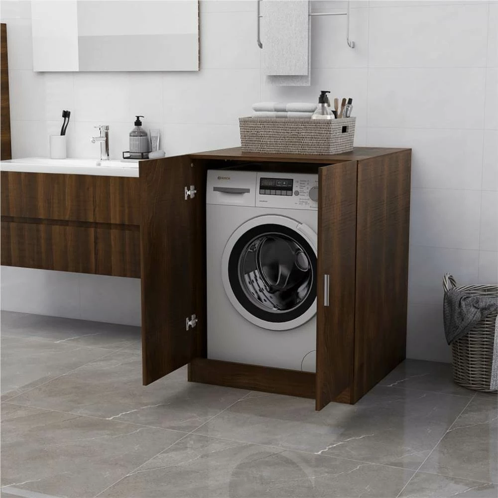 Discount ✨ Washing Machine Cabinet Brown Oak 71x71.5x91.5 cm 😀 5 Discount ✨ Washing Machine Cabinet Brown Oak 71x71.5x91.5 cm 😀 - Image 3