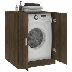 Discount ✨ Washing Machine Cabinet Brown Oak 71x71.5x91.5 cm 😀 11 Discount ✨ Washing Machine Cabinet Brown Oak 71x71.5x91.5 cm 😀 -Appliances Sales Store Washing Machine Cabinet Brown Oak 71x71 5x91 5 cm 502804 3