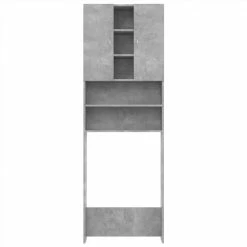 Cheapest 🛒 Washing Machine Cabinet Concrete Grey 64x25.5x190 cm 😀 -Appliances Sales Store Washing Machine Cabinet Concrete Grey 64x25 5x190 cm 483910 5