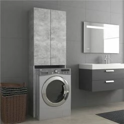 Best reviews of ❤️ Washing Machine Cabinet Concrete Grey 64x25.5x190 cm 🎁