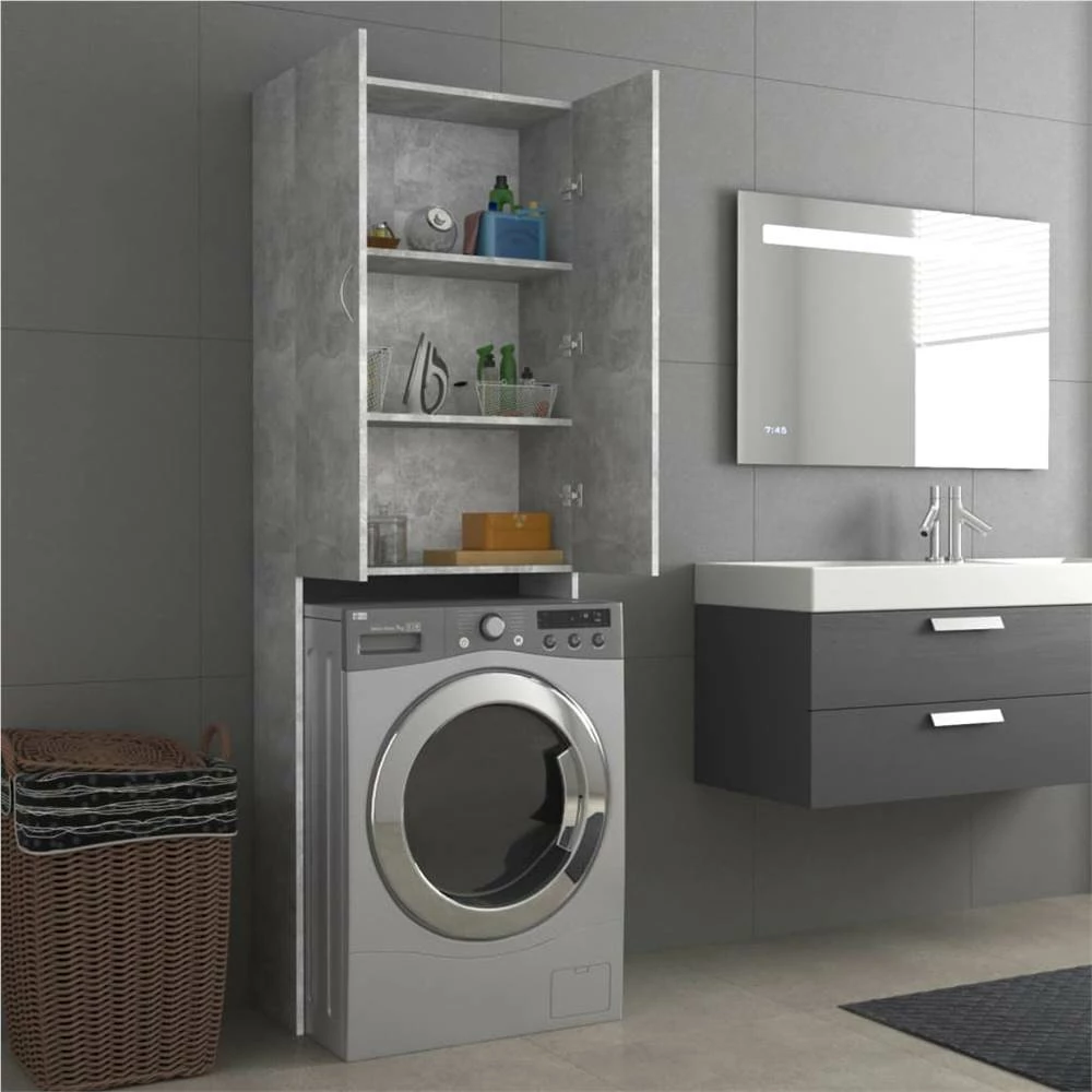 Best reviews of β€οΈ Washing Machine Cabinet Concrete Grey 64x25.5x190 cm π 6 Best reviews of β€οΈ Washing Machine Cabinet Concrete Grey 64x25.5x190 cm π - Image 4