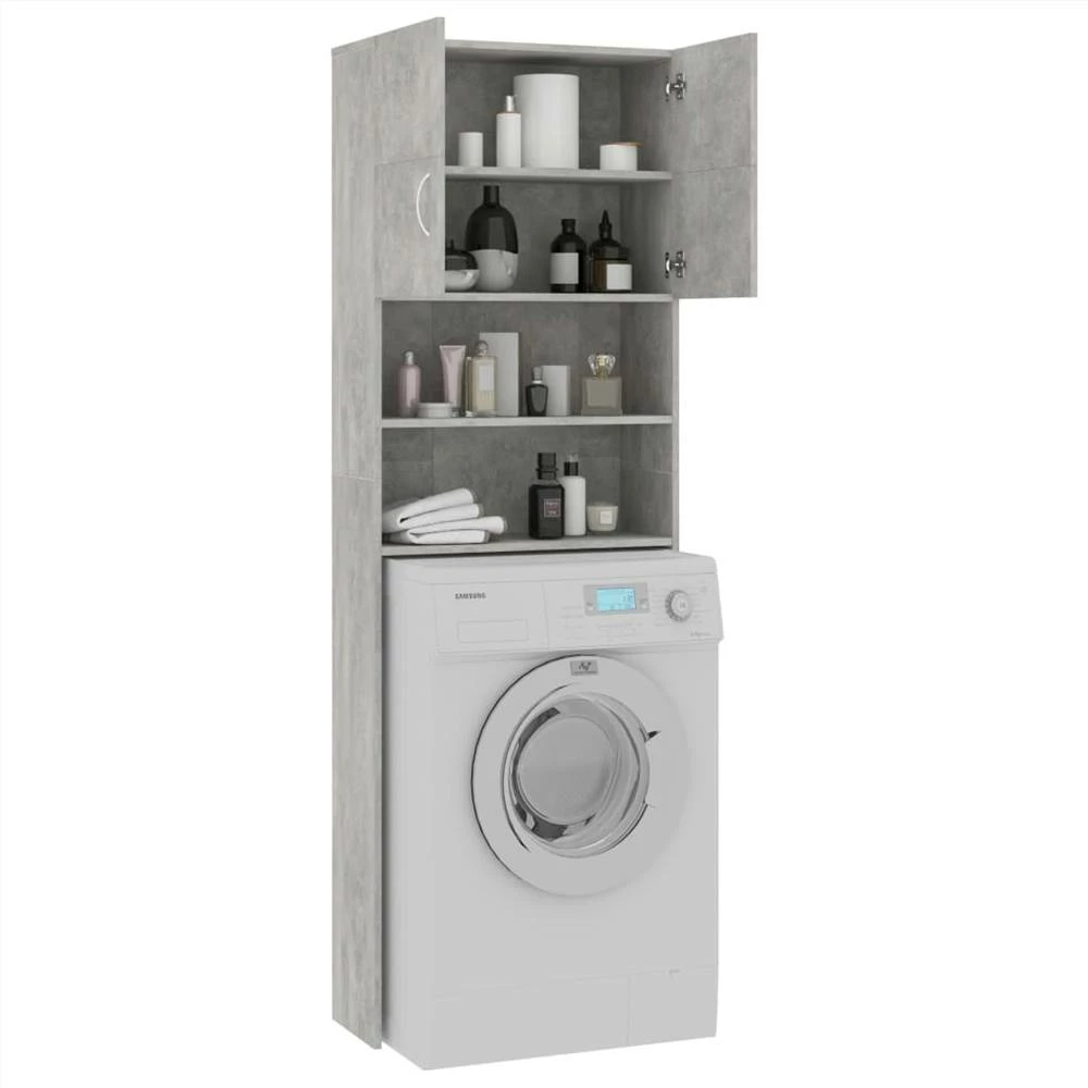 Top 10 ๐ Washing Machine Cabinet Concrete Grey 64x25.5x190 cm Chipboard ๐ 6 Top 10 ๐ Washing Machine Cabinet Concrete Grey 64x25.5x190 cm Chipboard ๐ - Image 4