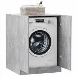 Outlet 🥰 Washing Machine Cabinet Concrete Grey 71x71.5x91.5 cm 🎉 -Appliances Sales Store Washing Machine Cabinet Concrete Grey 71x71 5x91 5 cm 486666 2