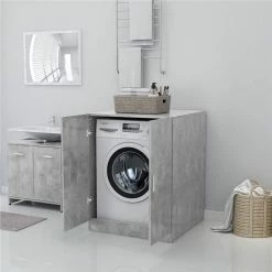 Outlet 🥰 Washing Machine Cabinet Concrete Grey 71x71.5x91.5 cm 🎉 -Appliances Sales Store Washing Machine Cabinet Concrete Grey 71x71 5x91 5 cm 486666 3