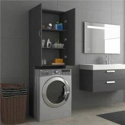 Wholesale ⌛ Washing Machine Cabinet Grey 64x25.5x190 cm 🔥 -Appliances Sales Store Washing Machine Cabinet Grey 64x25 5x190 cm 485334 3