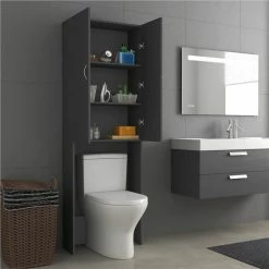 Wholesale ⌛ Washing Machine Cabinet Grey 64x25.5x190 cm 🔥 -Appliances Sales Store Washing Machine Cabinet Grey 64x25 5x190 cm 485334 4