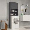 Promo 🔥 Washing Machine Cabinet Grey 64x25.5x190 cm Chipboard ❤️