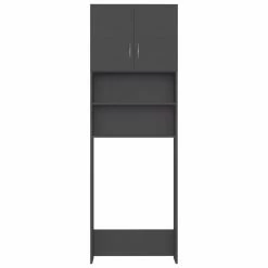 Promo 🔥 Washing Machine Cabinet Grey 64x25.5x190 cm Chipboard ❤️ -Appliances Sales Store Washing Machine Cabinet Grey 64x25 5x190 cm Chipboard 427995 5