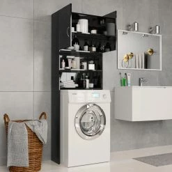Deals β€οΈ Washing Machine Cabinet High Gloss Black 64x25.5x190 cm Chipboard π― 10 Deals β€οΈ Washing Machine Cabinet High Gloss Black 64x25.5x190 cm Chipboard π― -Appliances Sales Store Washing Machine Cabinet High Gloss Black 64x25 5x190 cm Chipboard 428900 2