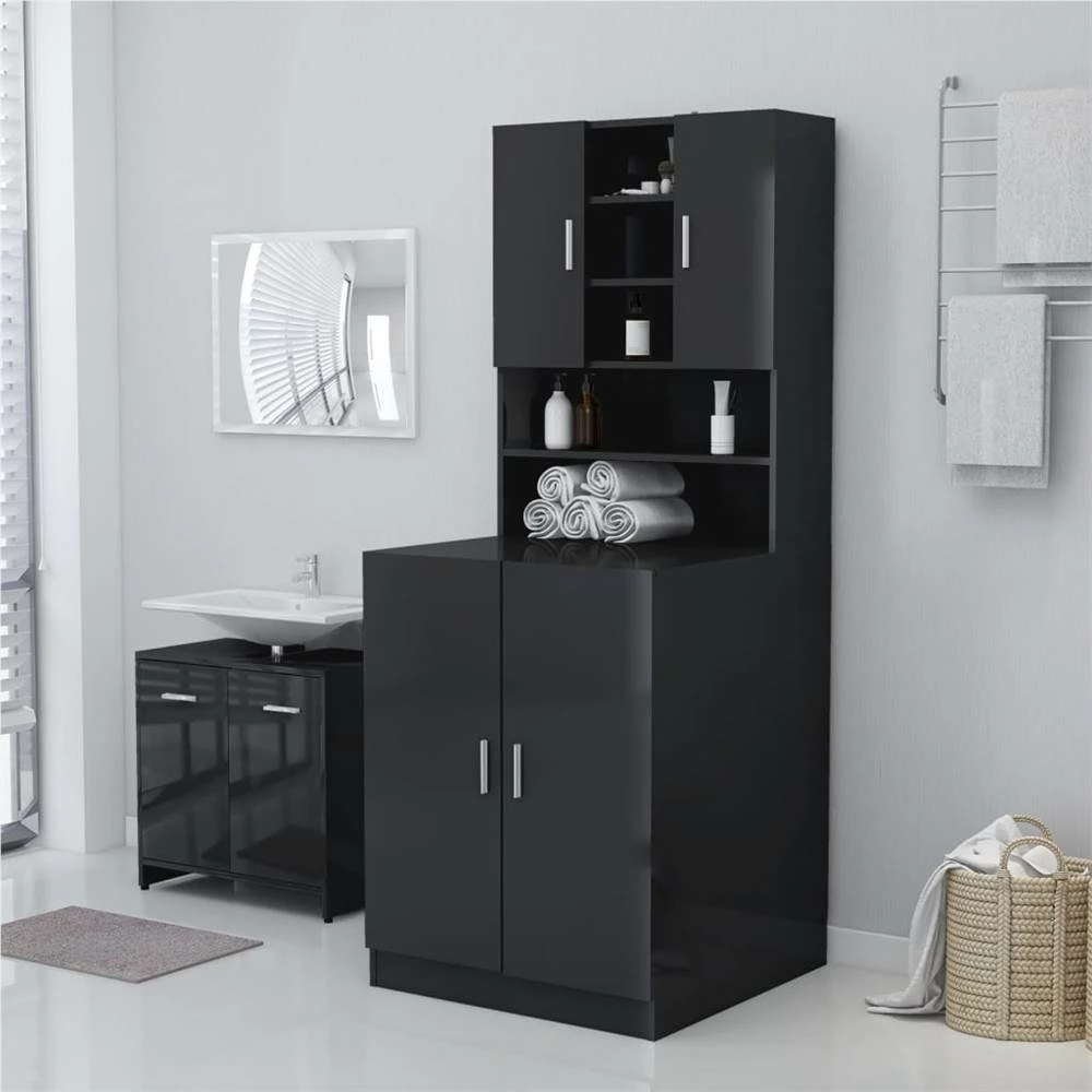 Flash Sale 🎉 Washing Machine Cabinet High Gloss Grey 71x71.5x91.5 cm 😉 3 Flash Sale 🎉 Washing Machine Cabinet High Gloss Grey 71x71.5x91.5 cm 😉