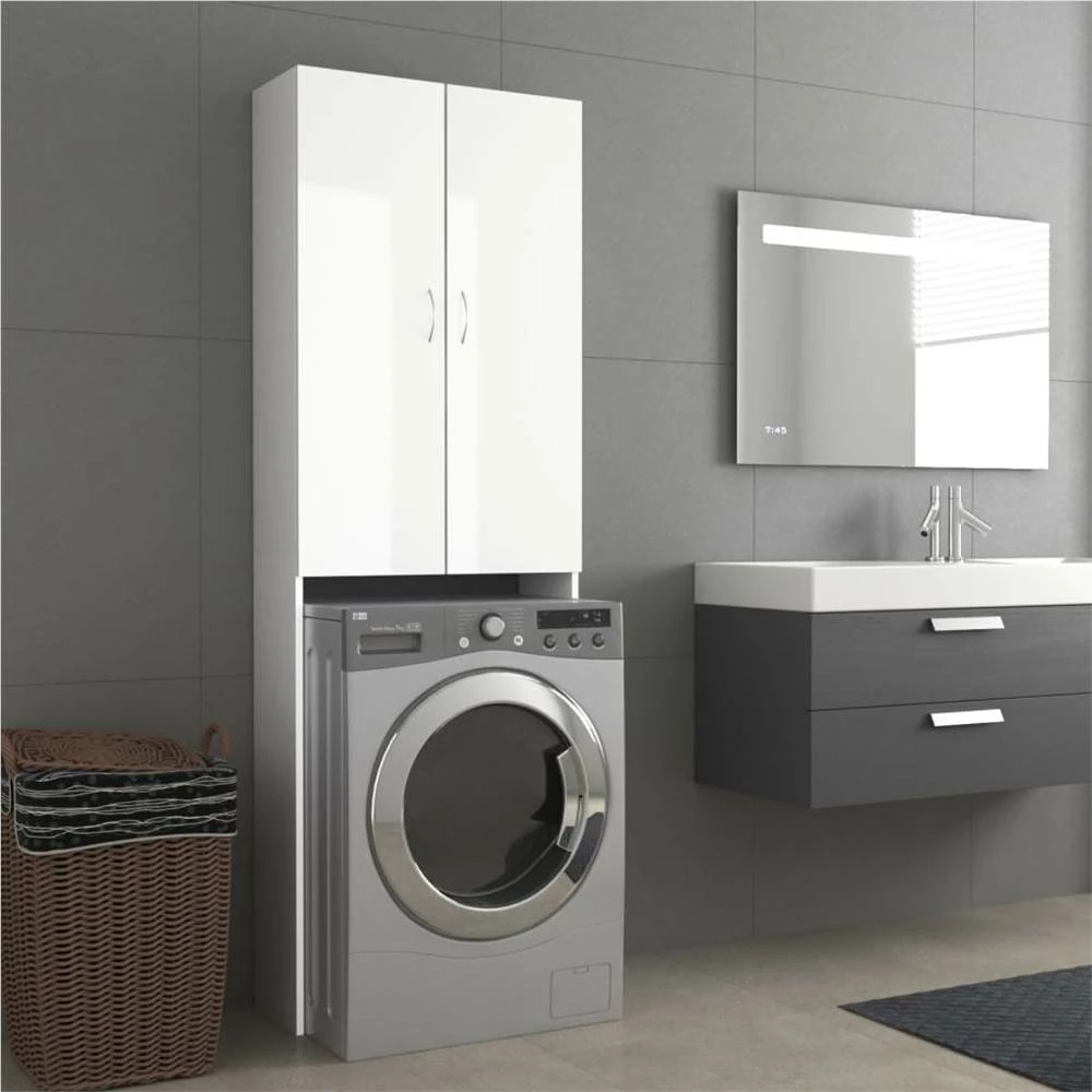 Cheap ๐ฏ Washing Machine Cabinet High Gloss White 64x25.5x190 cm ๐ 3 Cheap ๐ฏ Washing Machine Cabinet High Gloss White 64x25.5x190 cm ๐