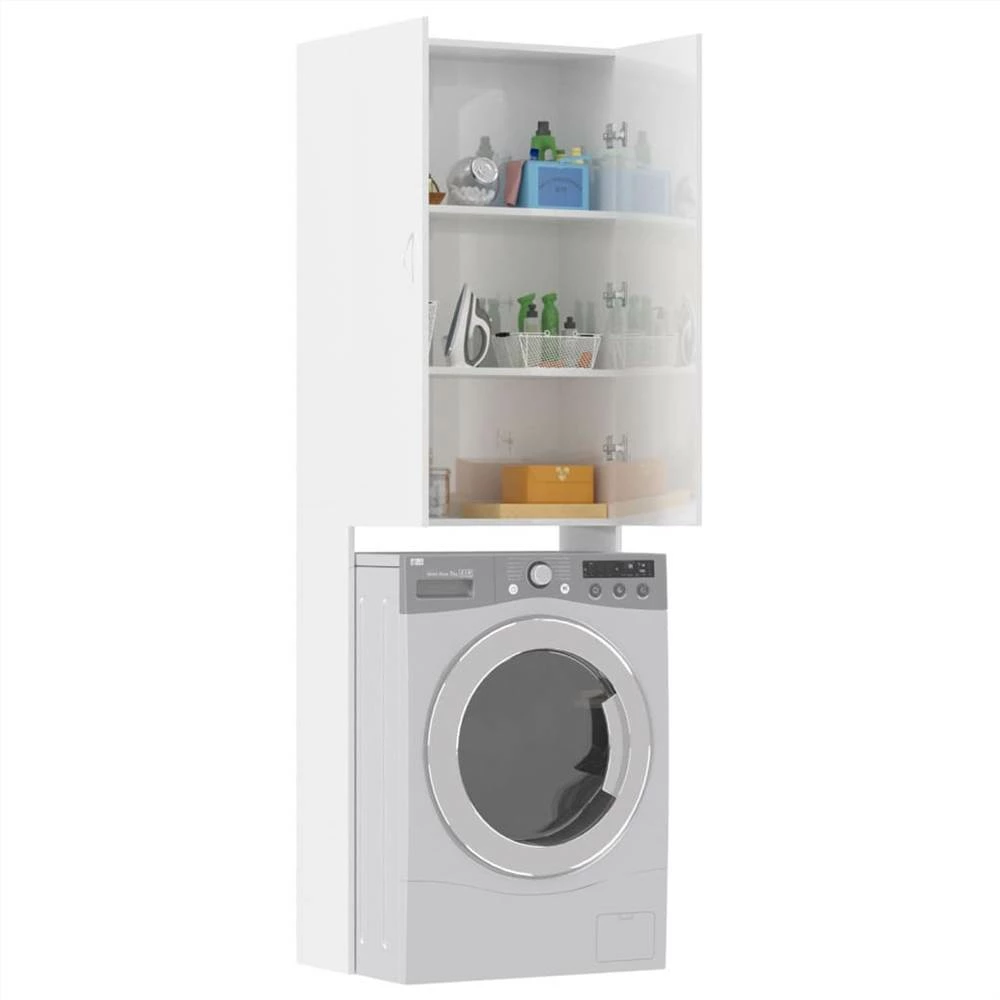 Cheap ๐ฏ Washing Machine Cabinet High Gloss White 64x25.5x190 cm ๐ 5 Cheap ๐ฏ Washing Machine Cabinet High Gloss White 64x25.5x190 cm ๐ - Image 3