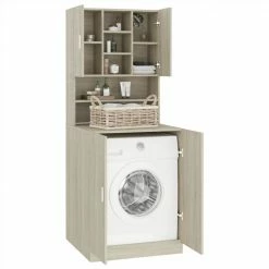 Buy ❤️ Washing Machine Cabinet Sonoma Oak ⌛ 11 Buy ❤️ Washing Machine Cabinet Sonoma Oak ⌛ -Appliances Sales Store Washing Machine Cabinet Sonoma Oak 483445 3