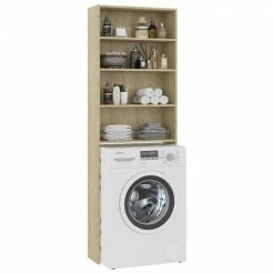 Buy 🎉 Washing Machine Cabinet Sonoma Oak 64x24x190 cm 👏 10 Buy 🎉 Washing Machine Cabinet Sonoma Oak 64x24x190 cm 👏 -Appliances Sales Store Washing Machine Cabinet Sonoma Oak 64x24x190 cm 486781 2