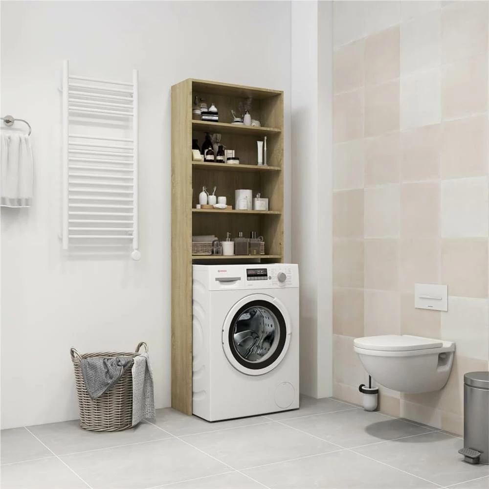 Buy 🎉 Washing Machine Cabinet Sonoma Oak 64x24x190 cm 👏 7 Buy 🎉 Washing Machine Cabinet Sonoma Oak 64x24x190 cm 👏 - Image 5