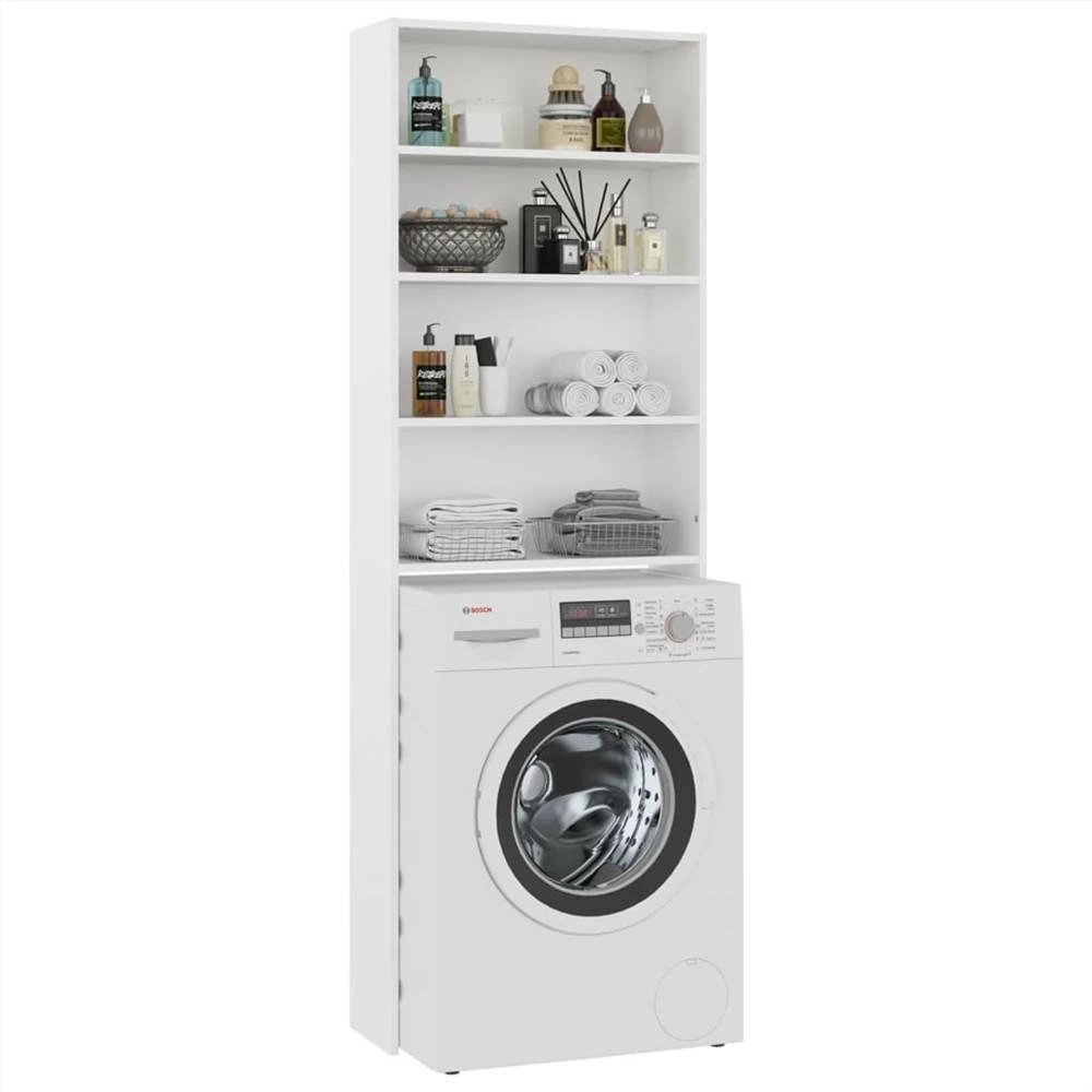 Hot Sale ⭐ Washing Machine Cabinet White 64x24x190 cm 🎉 5 Hot Sale ⭐ Washing Machine Cabinet White 64x24x190 cm 🎉 - Image 3