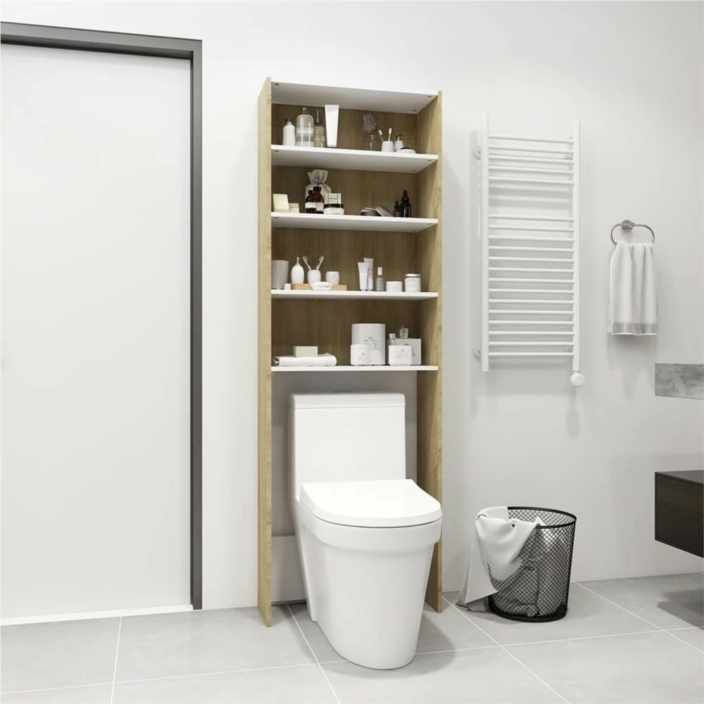 Top 10 π Washing Machine Cabinet White and Sonoma Oak 64x24x190 cm β€οΈ 3 Top 10 π Washing Machine Cabinet White and Sonoma Oak 64x24x190 cm β€οΈ