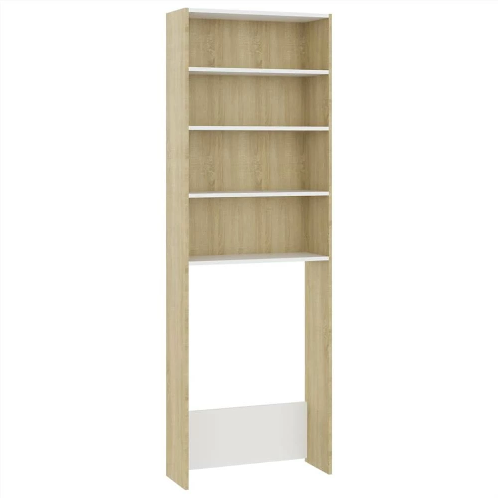 Top 10 π Washing Machine Cabinet White and Sonoma Oak 64x24x190 cm β€οΈ 4 Top 10 π Washing Machine Cabinet White and Sonoma Oak 64x24x190 cm β€οΈ - Image 2