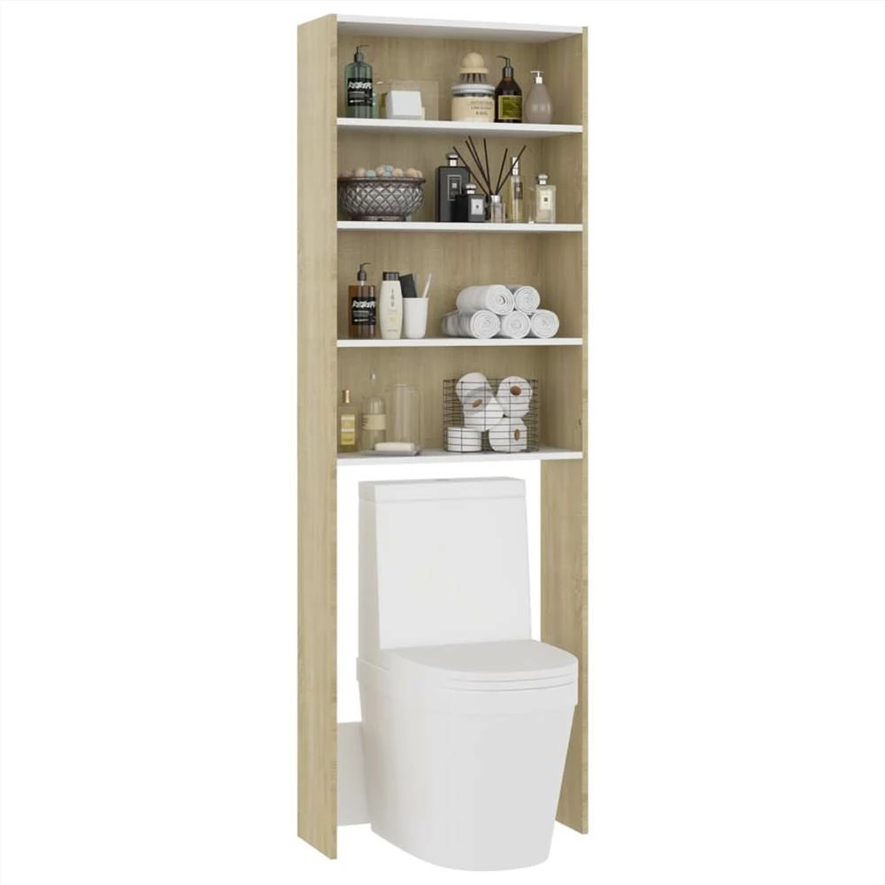 Top 10 π Washing Machine Cabinet White and Sonoma Oak 64x24x190 cm β€οΈ 6 Top 10 π Washing Machine Cabinet White and Sonoma Oak 64x24x190 cm β€οΈ - Image 4