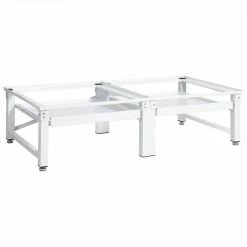 Discount 🥰 Washing and Drying Machine Pedestal with Pull-out Shelves White ✔️