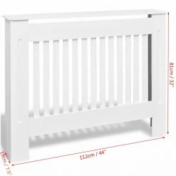 Outlet β White MDF Radiator Cover Heating Cabinet 112 cm π 9 Outlet β White MDF Radiator Cover Heating Cabinet 112 cm π -Appliances Sales Store White MDF Radiator Cover Heating Cabinet 112 cm 427701 3