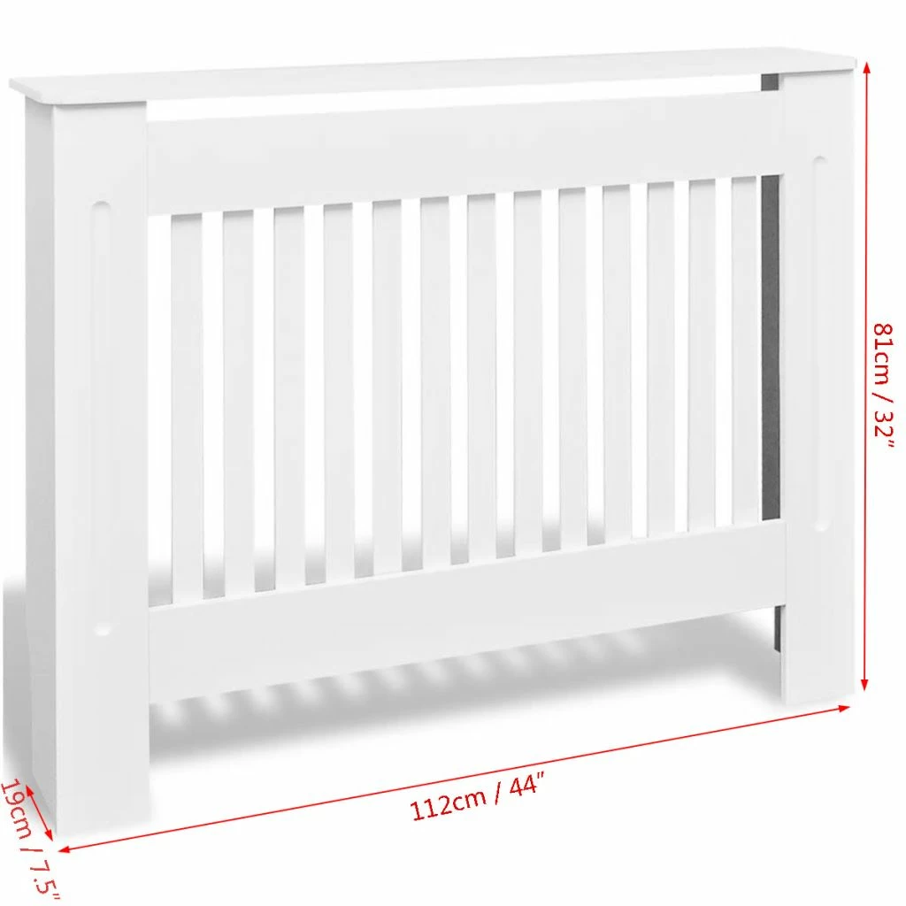 Outlet β White MDF Radiator Cover Heating Cabinet 112 cm π 6 Outlet β White MDF Radiator Cover Heating Cabinet 112 cm π - Image 4