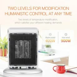 Buy 🎉 YND-900 900W Desktop Vertical Electric Heater, PTC Ceramic Flame Retardant Space Heater, 2-Gear Adjustment - EU Plug ✨ -Appliances Sales Store YND 900 900W Desktop Vertical Electric Heater EU Plug 512223 4