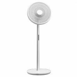 Brand new 😉 Xiaomi Smartmi Smart Floor Fan 3 DC Frequency Natural Wind Cordless Portable Rechargeable Standing Fan Lightweight Flexible Air Circulation Fan 220V 2800mAh 7 Blades Low Noise LED Display with AI Voice/Bluetooth/APP Remote Control - White 😍