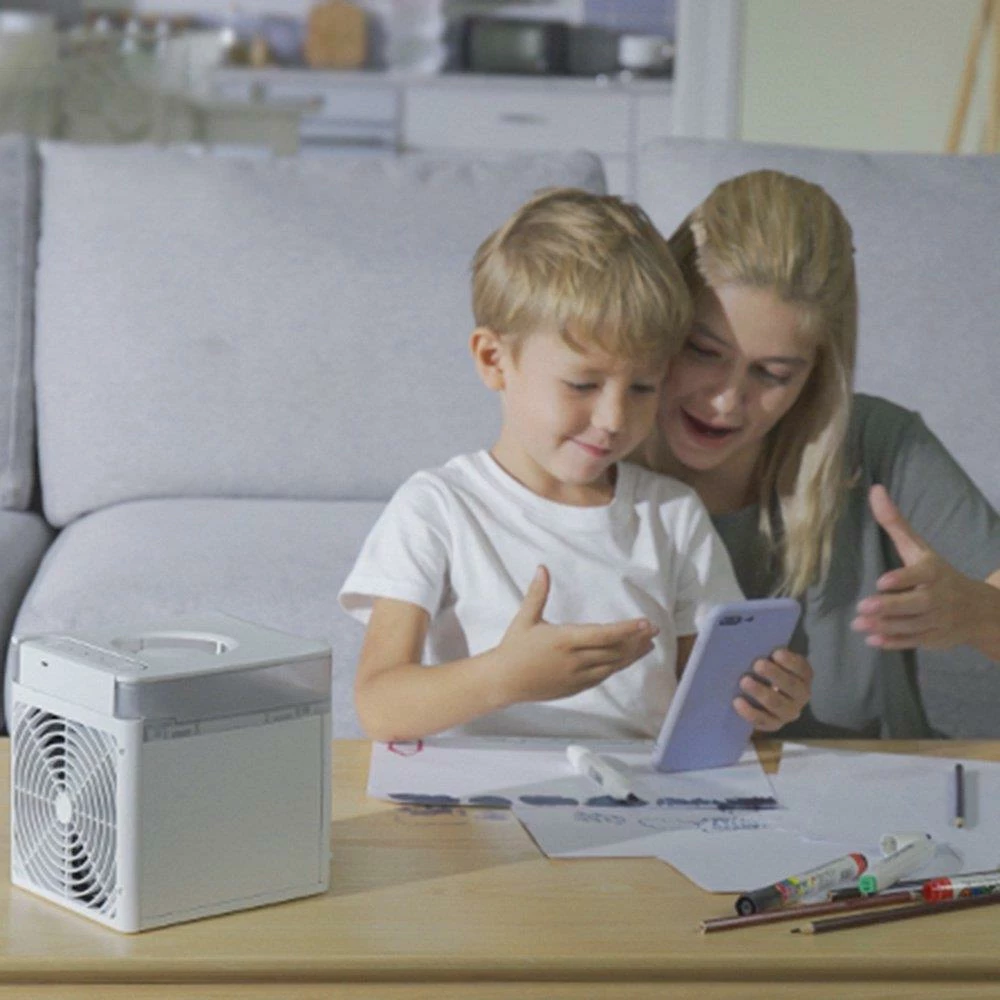 Cheapest π NexFan Portable Handheld Multifunctional Fast Cooling Air Conditioning Fan Purifying Air Eliminate Odor Three Modes USB Charging UV Version For Office Home - White π 8 Cheapest π NexFan Portable Handheld Multifunctional Fast Cooling Air Conditioning Fan Purifying Air Eliminate Odor Three Modes USB Charging UV Version For Office Home - White π - Image 6