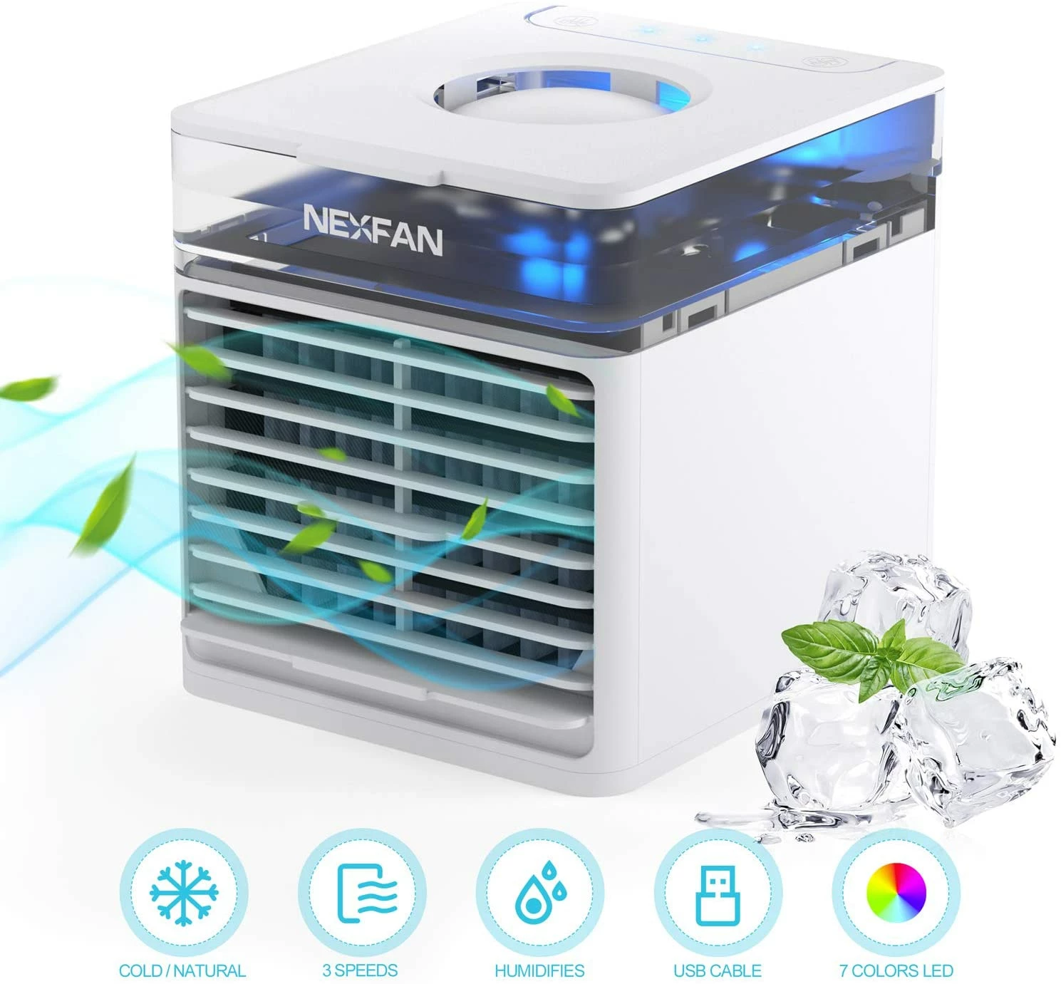 Cheapest π NexFan Portable Handheld Multifunctional Fast Cooling Air Conditioning Fan Purifying Air Eliminate Odor Three Modes USB Charging UV Version For Office Home - White π 3 Cheapest π NexFan Portable Handheld Multifunctional Fast Cooling Air Conditioning Fan Purifying Air Eliminate Odor Three Modes USB Charging UV Version For Office Home - White π