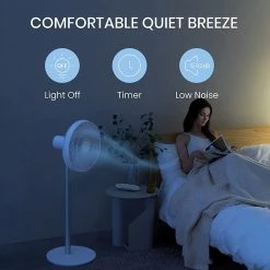 Brand new 😉 Xiaomi Smartmi Smart Floor Fan 3 DC Frequency Natural Wind Cordless Portable Rechargeable Standing Fan Lightweight Flexible Air Circulation Fan 220V 2800mAh 7 Blades Low Noise LED Display with AI Voice/Bluetooth/APP Remote Control - White 😍 -Appliances Sales Store xiaomi smartmi smart floor fan 3 dc frequency natural wind white 1626260419142