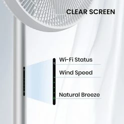 Brand new 😉 Xiaomi Smartmi Smart Floor Fan 3 DC Frequency Natural Wind Cordless Portable Rechargeable Standing Fan Lightweight Flexible Air Circulation Fan 220V 2800mAh 7 Blades Low Noise LED Display with AI Voice/Bluetooth/APP Remote Control - White 😍 -Appliances Sales Store xiaomi smartmi smart floor fan 3 dc frequency natural wind white 1626260421126